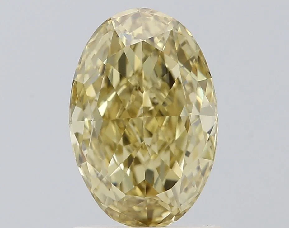 Loose Diamond - OVAL 1.0ct Fancy Deep Brownish Greenish Yellow VVS2