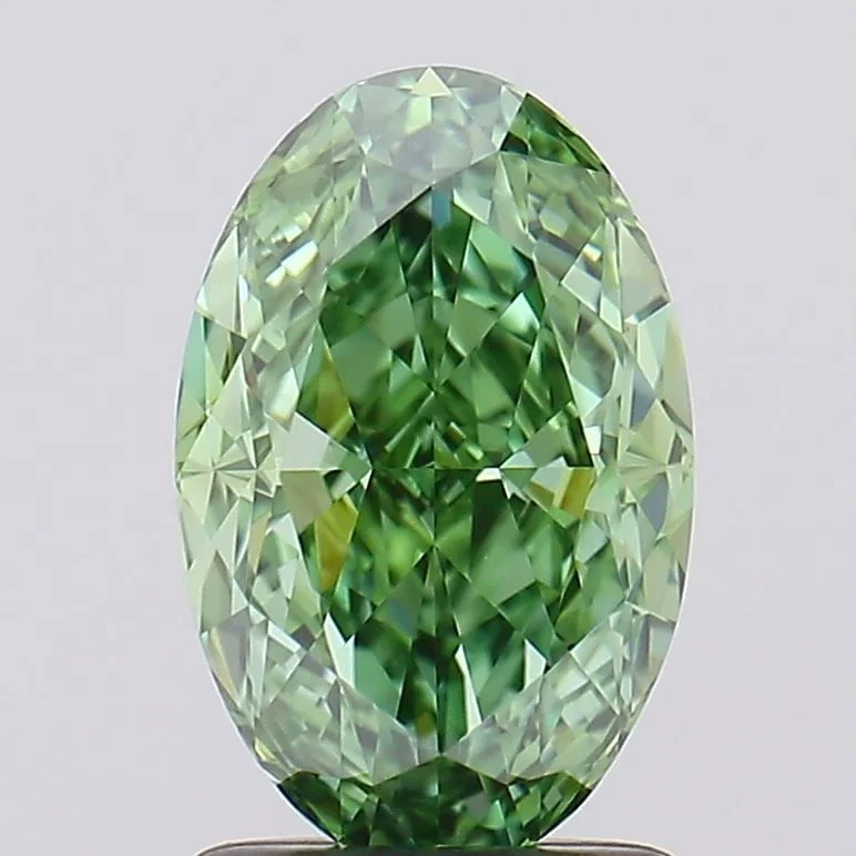 Loose Diamond - OVAL 1.79ct Fancy Vivid Green VVS1