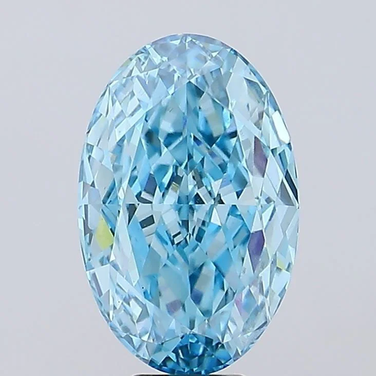Loose Diamond - OVAL 10.14ct Fancy Vivid Blue VS1