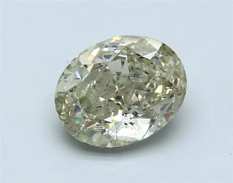 Loose Diamond - OVAL 3.01ct Fancy Brownish Greenish Yellow I1