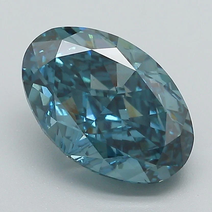 Loose Diamond - OVAL 3.06ct Fancy Deep Blue VS1