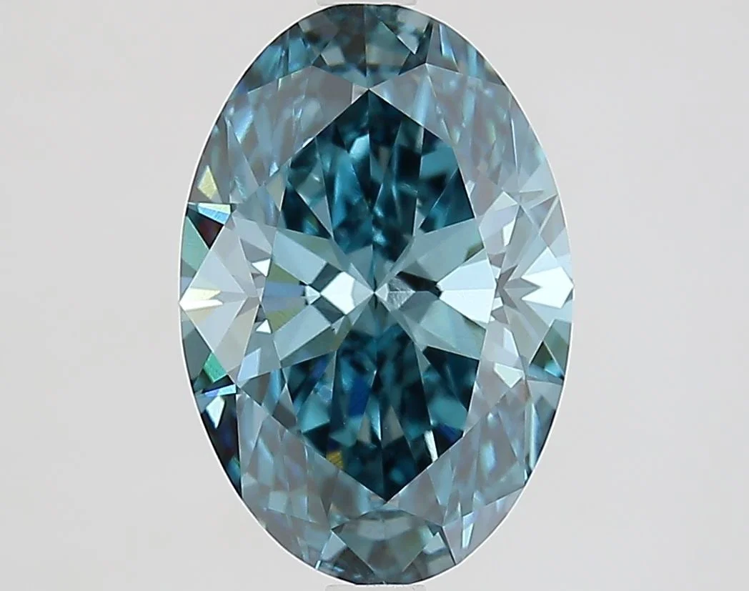 Loose Diamond - OVAL 3.19ct Fancy Vivid Blue VS1