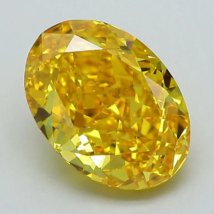 Loose Diamond - OVAL 3.31ct Fancy Vivid Yellow VS1