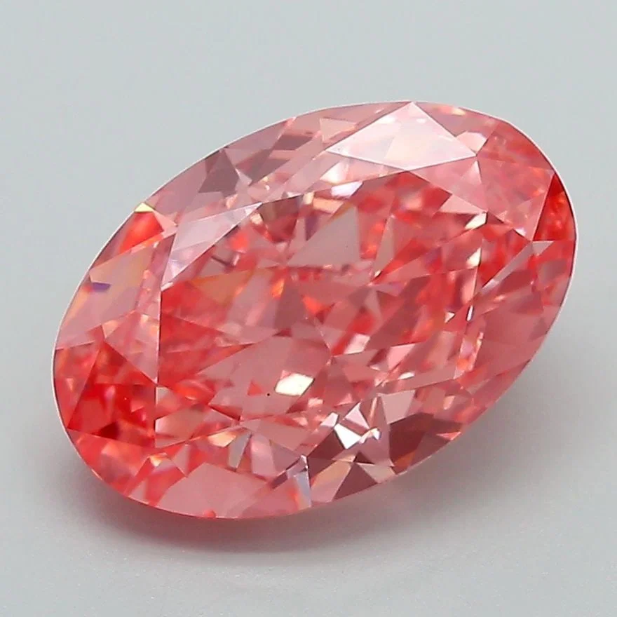 Loose Diamond - OVAL 3.46ct Fancy Vivid Pink VS1