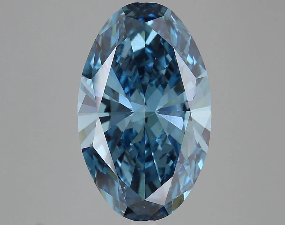 Loose Diamond - OVAL 6.0ct Fancy Vivid Blue VS1