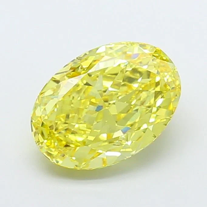 Loose Diamond - OVAL 6.54ct Fancy Vivid Yellow VS2