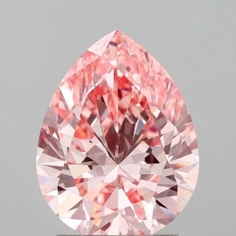Loose Diamond - PEAR 2.3ct Fancy Vivid Pink VVS2