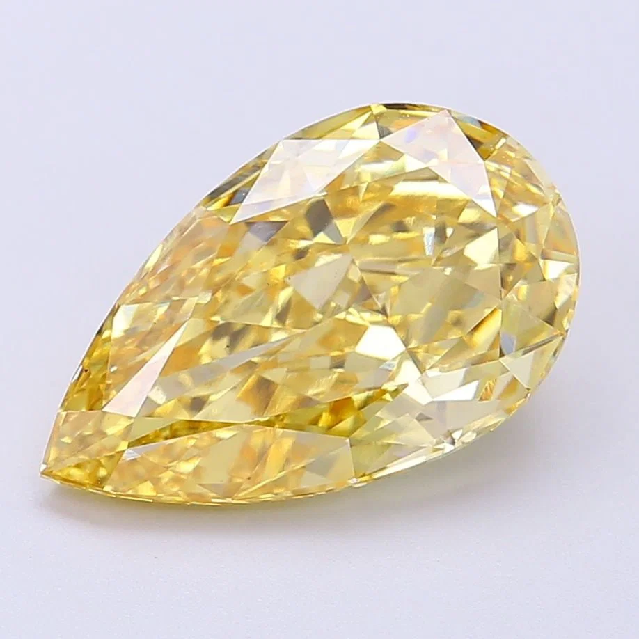 Loose Diamond - PEAR 4.54ct Fancy Vivid Yellow VS1