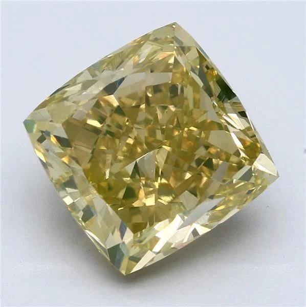Loose Diamond - PRINCESS 13.1ct Fancy Deep Brownish Greenish Yellow VS1