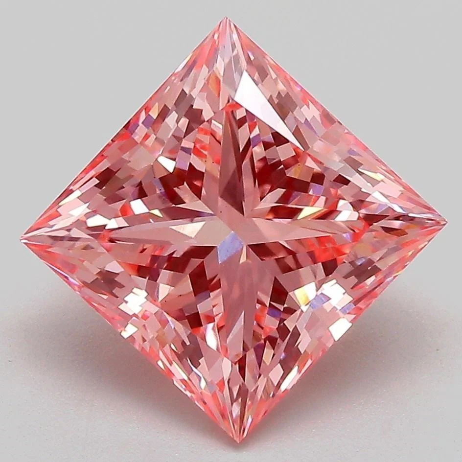 Loose Diamond - PRINCESS 4.23ct Fancy Vivid Pink VS1