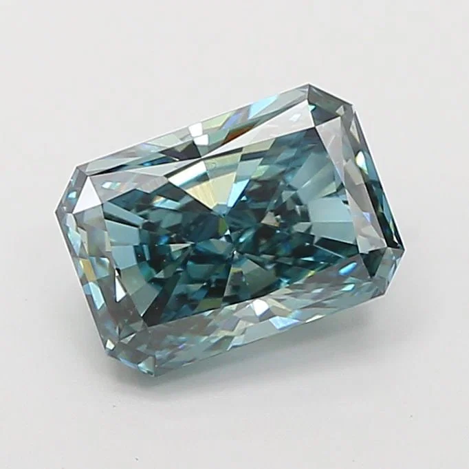 Loose Diamond - RADIANT 2.34ct Fancy Vivid Green VS2