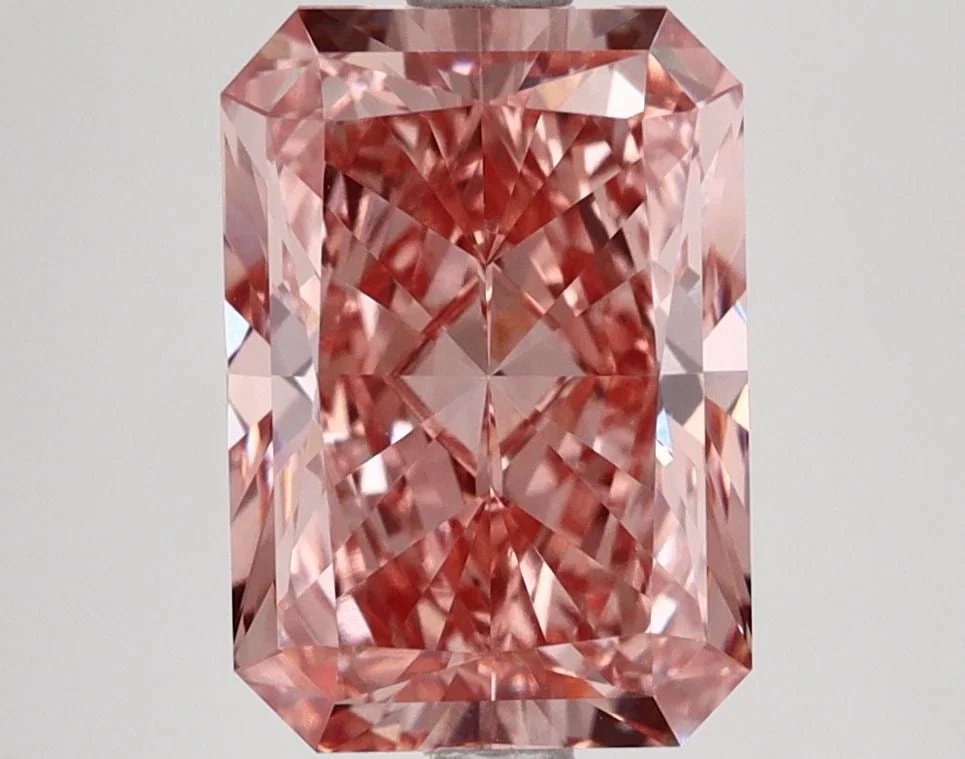 Loose Diamond - RADIANT 3.06ct Fancy Vivid Brownish Pink VVS2