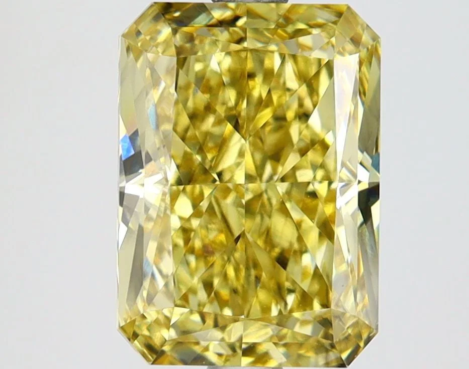 Loose Diamond - RADIANT 3.37ct Fancy Intense Yellow SI1