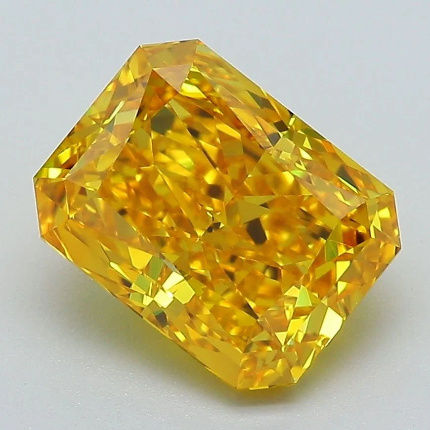 Loose Diamond - RADIANT 3.41ct Fancy Vivid Yellow VVS2