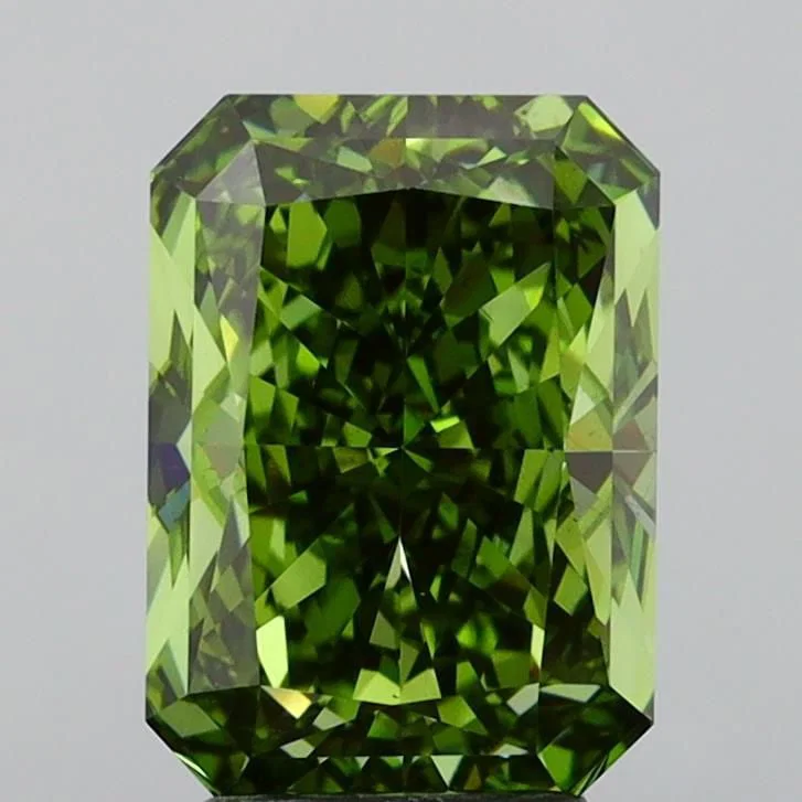 Loose Diamond - RADIANT 3.97ct Fancy Vivid Green VS2