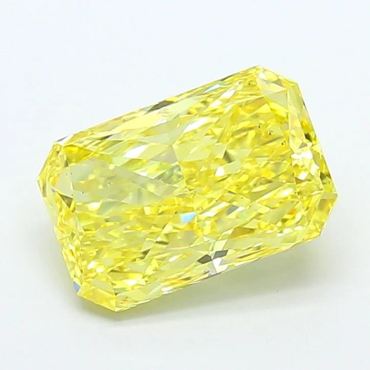 Loose Diamond - RADIANT 4.21ct Fancy Vivid Yellow VS2