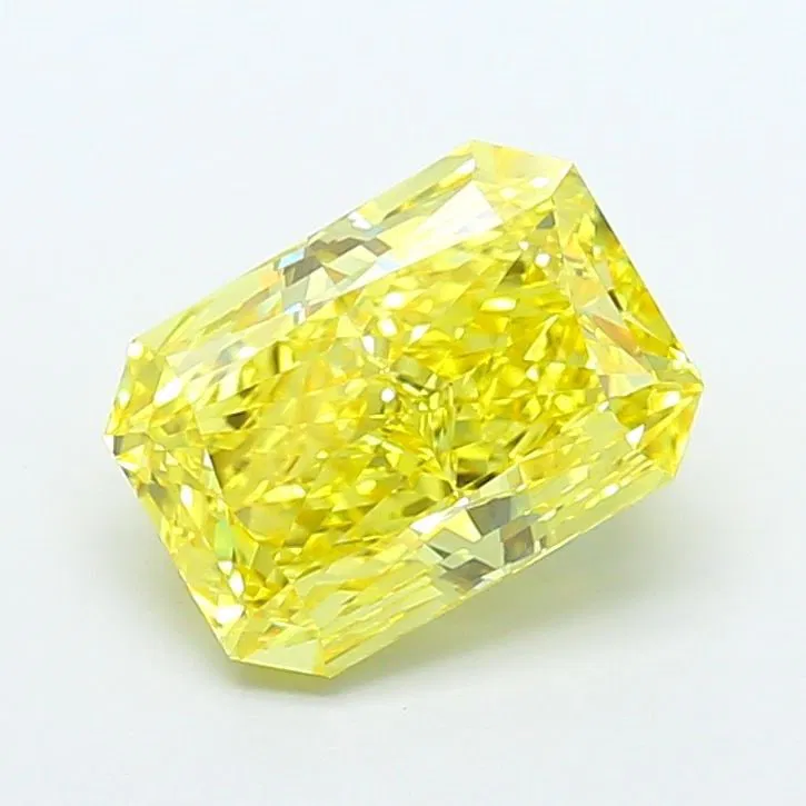 Loose Diamond - RADIANT 4.43ct Fancy Vivid Yellow VS1