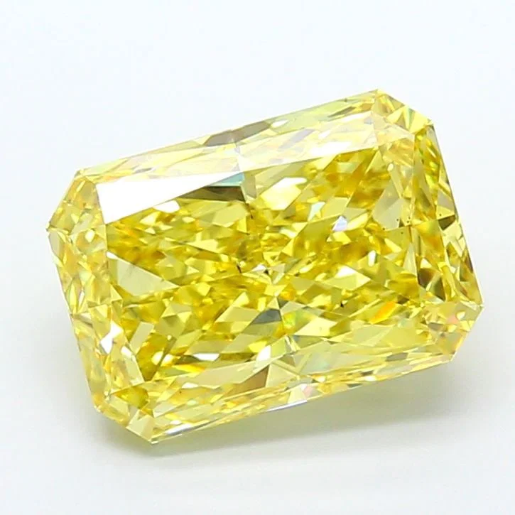 Loose Diamond - RADIANT 6.01ct Fancy Vivid Yellow VS2