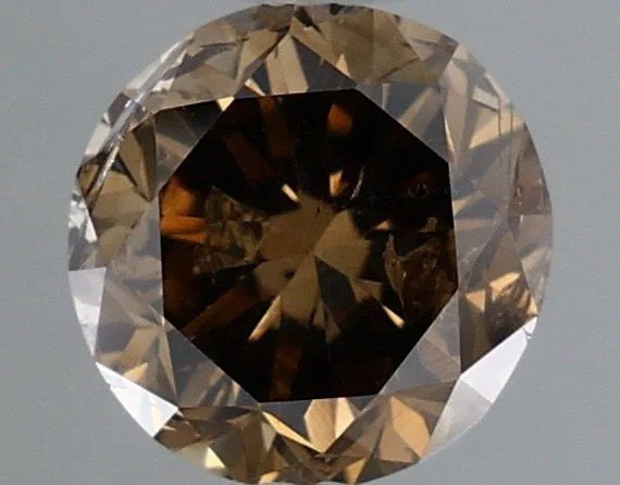 Loose Diamond - ROUND 0.58ct Fancy Dark Yellowish Brown