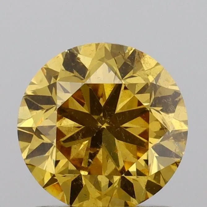 Loose Diamond - ROUND 1.01ct Fancy Brown Yellow I1