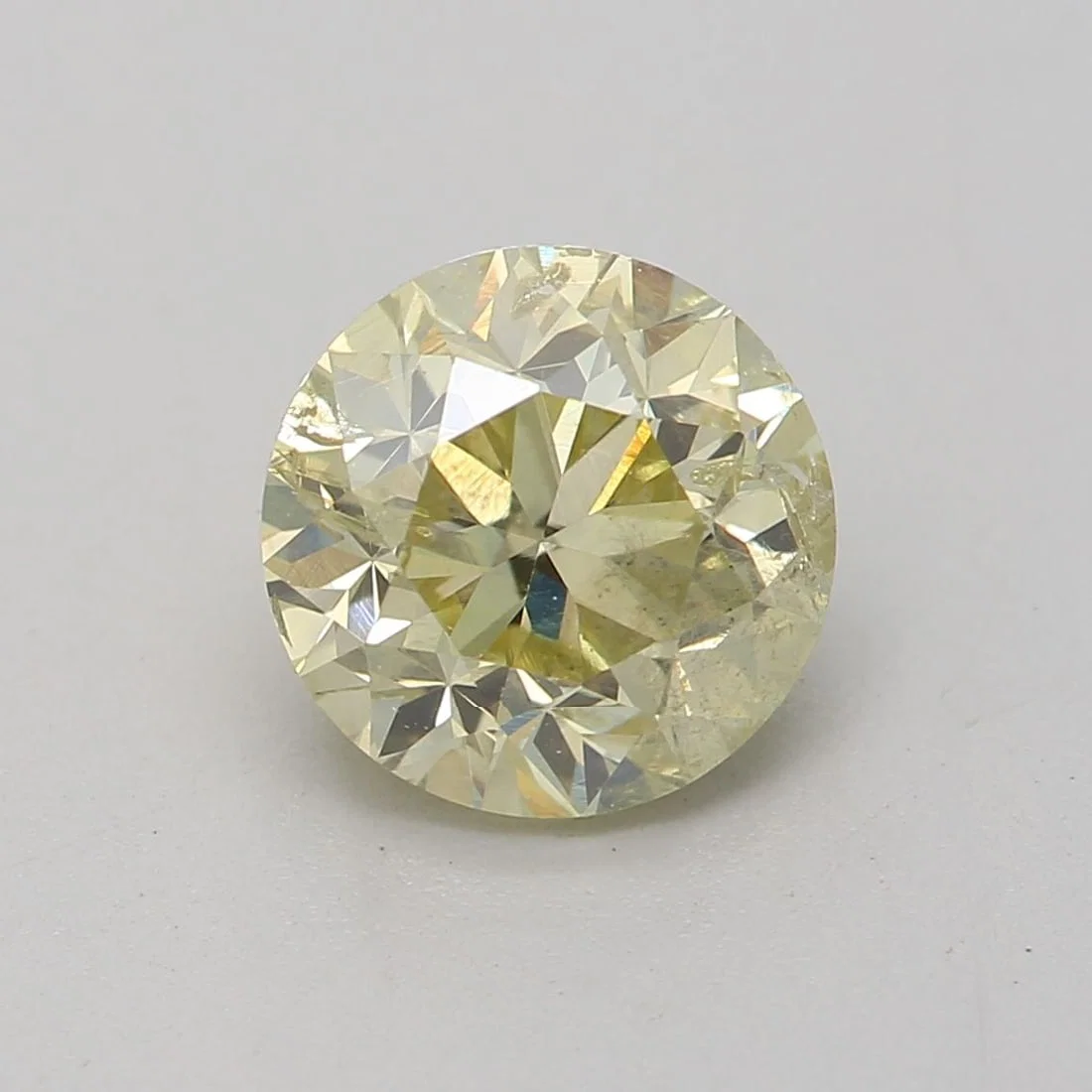 Loose Diamond - ROUND 1.01ct Fancy Light Brownish Greenish Yellow I2