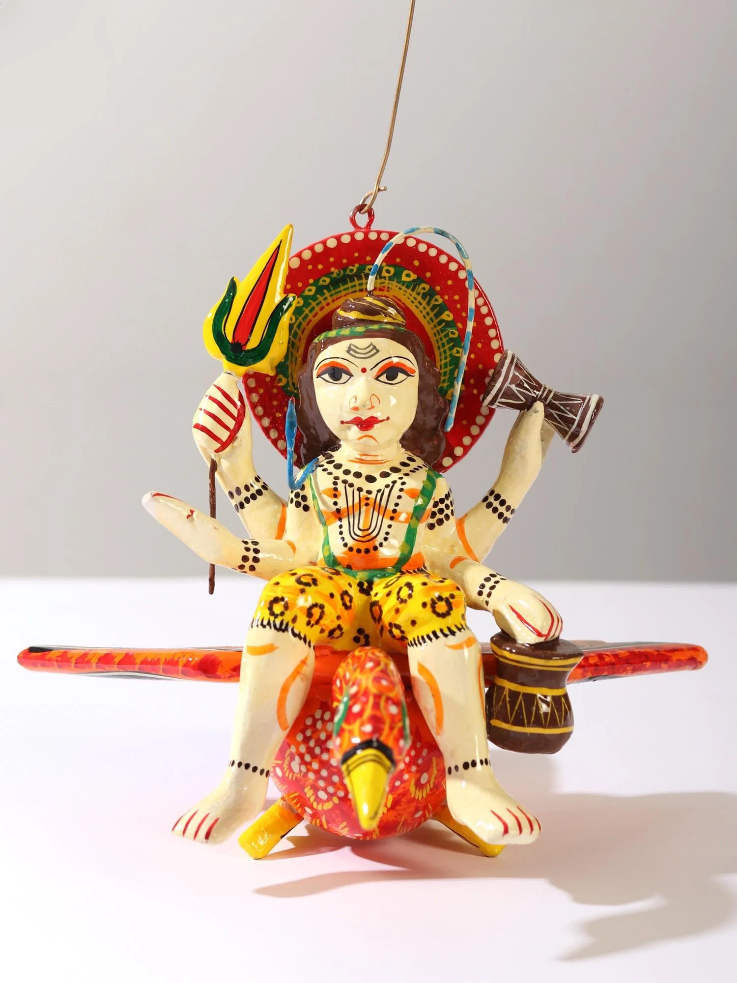 Lord Shiva Wood Sculpture Wall Hanging (Varanasi Folk Art)