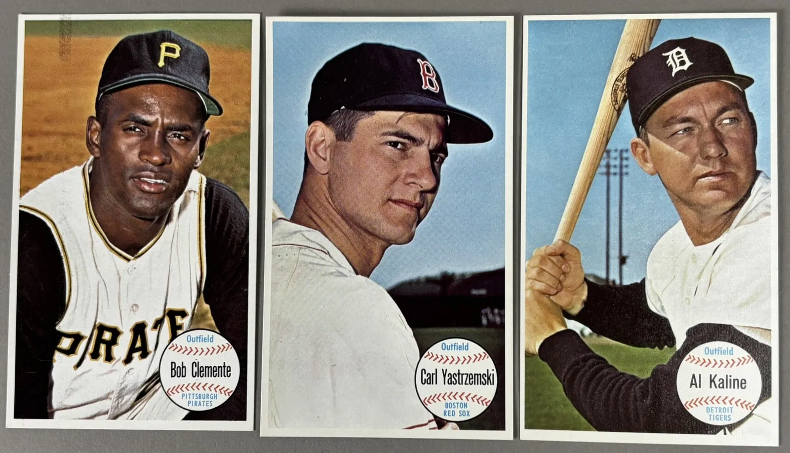 Lot 3 1964 Topps Giants Cards Clemente Yastrzemski & Kaline NM+