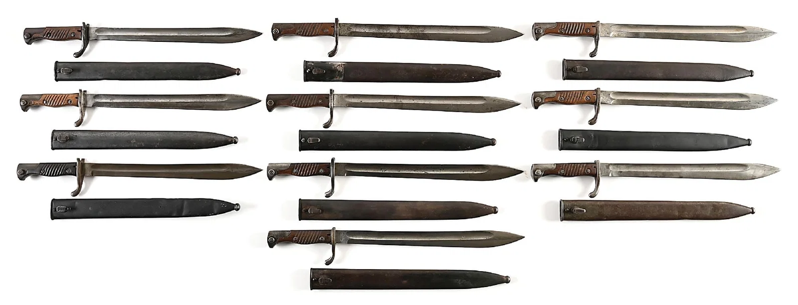 LOT OF 10: IMPERIAL GERMAN M98/05 BAYONETS.