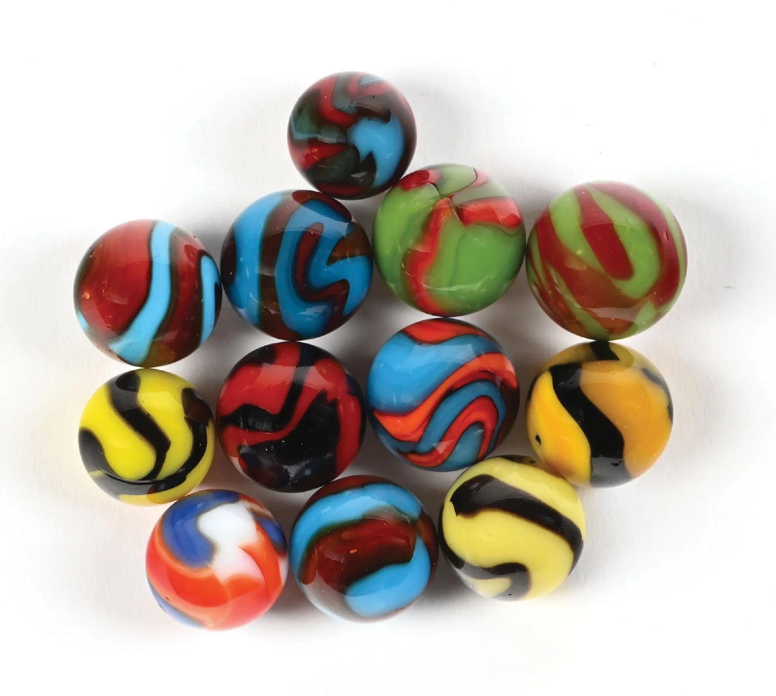LOT OF 12: PELTIER MARBLES