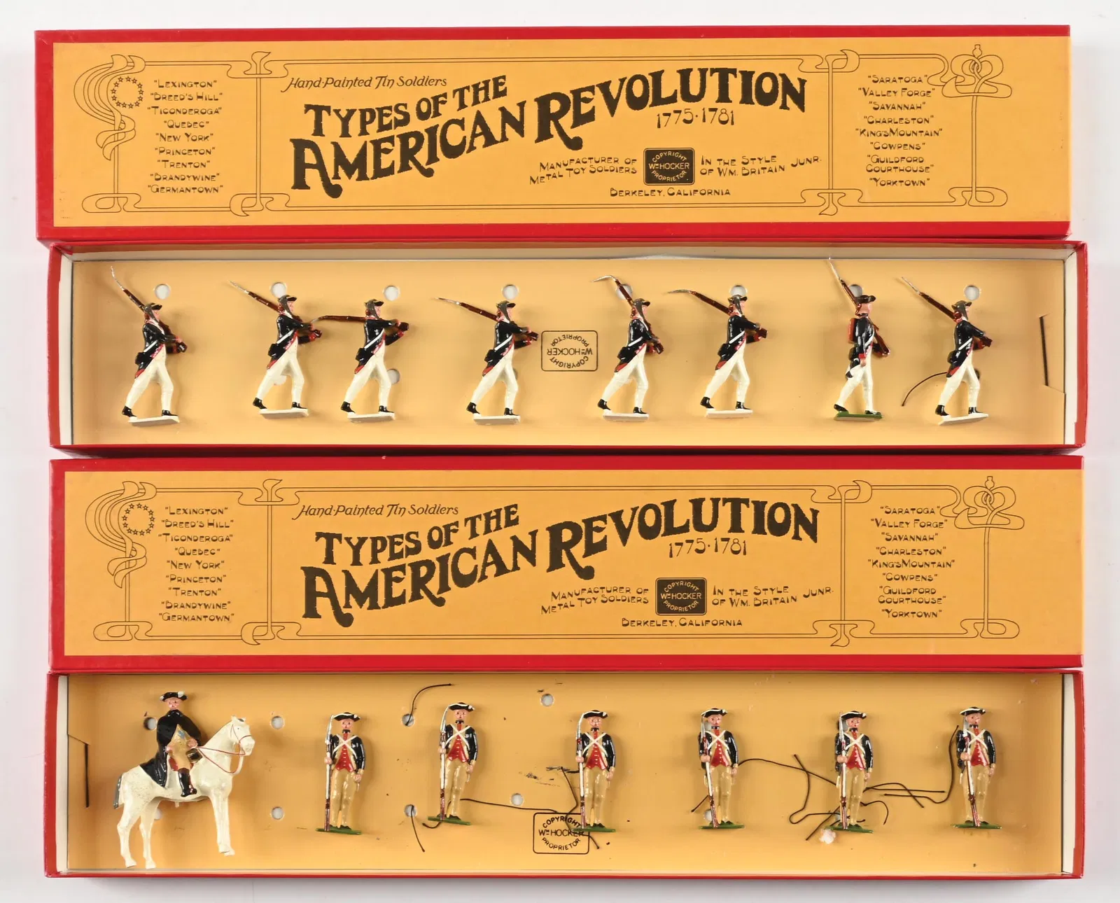 LOT OF 2: WM. HOCKER TYPES OF THE AMERICAN REVOLUTION SETS IN BOXES