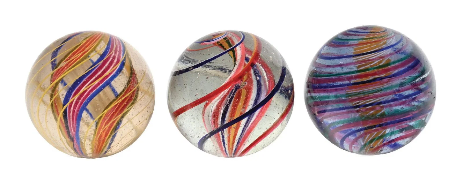 LOT OF 3: GERMAN HANDMADE SWIRLS