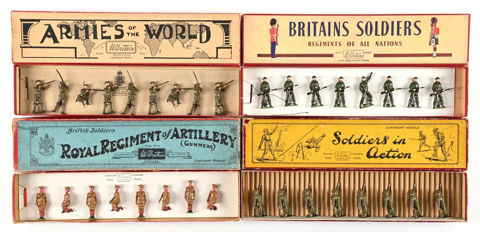 LOT OF 4: W. BRITAIN SETS IN BOXES