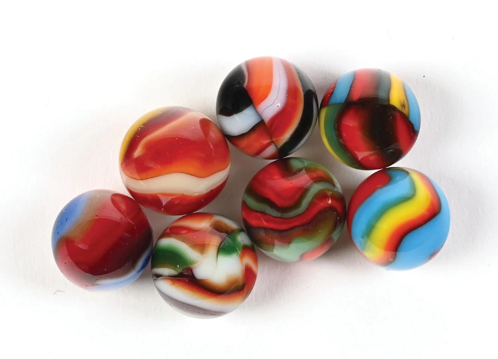 LOT OF 7: PELTIER MARBLES