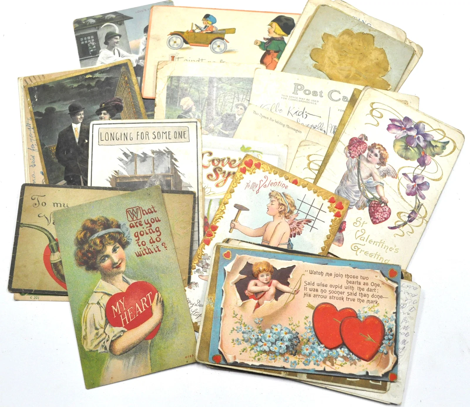Lot of Early 1900's Postcards " Valentine's Day"