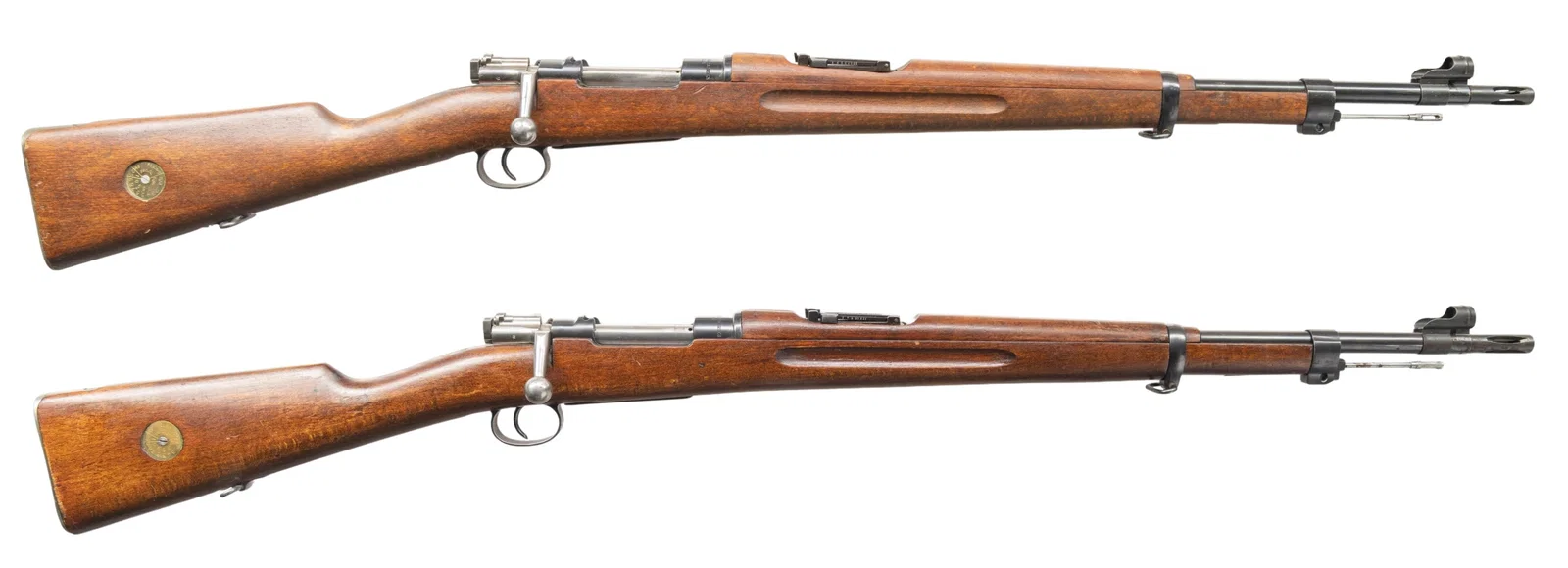 LOT OF TWO SWEDISH M38B MAUSER BOLT ACTION RIFLES.