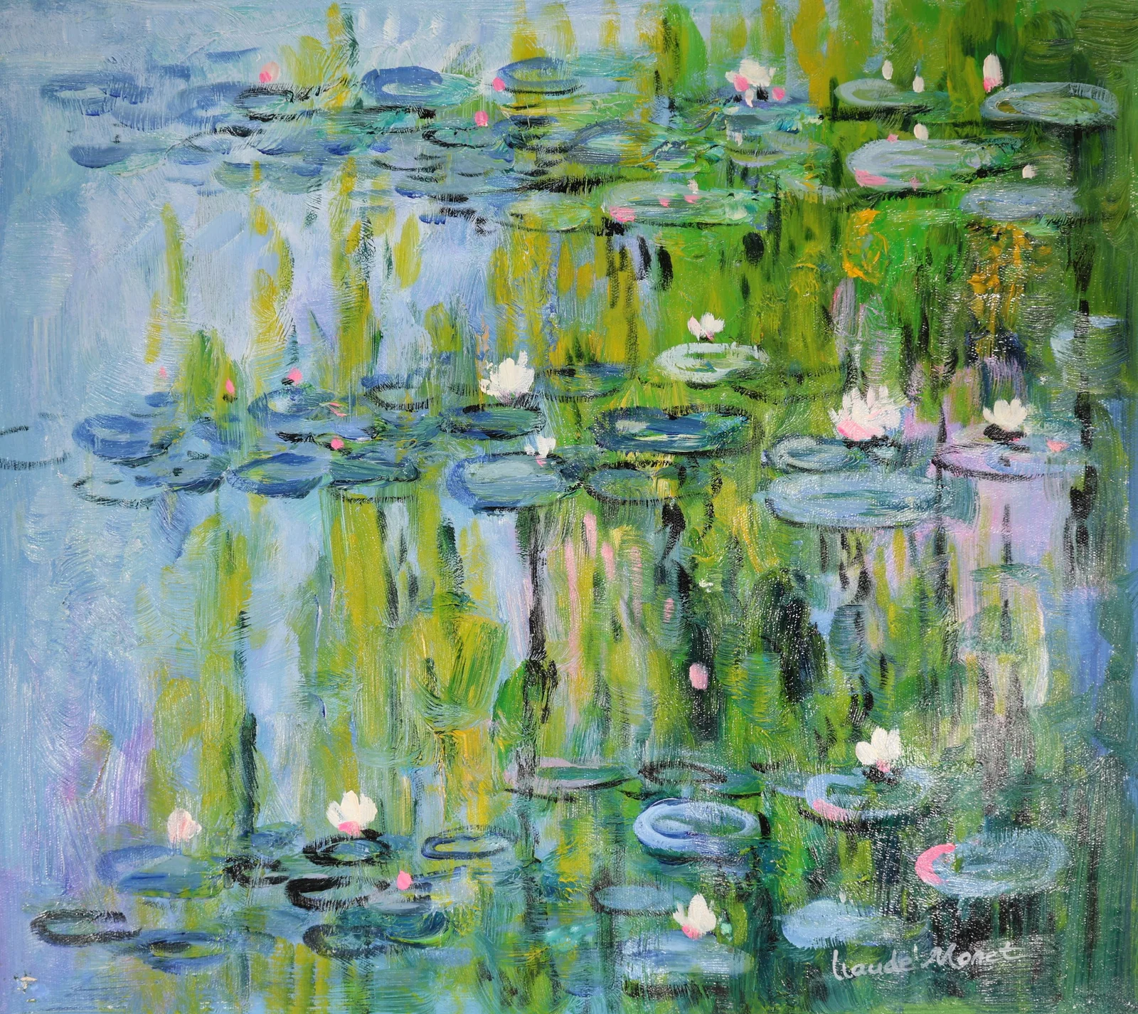 Lotus Flower Oil Painting,Claude Monet Mark