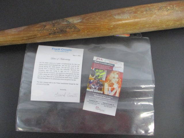 Lou Gehrig Game-Used Bat with Provenance – JSA Certified