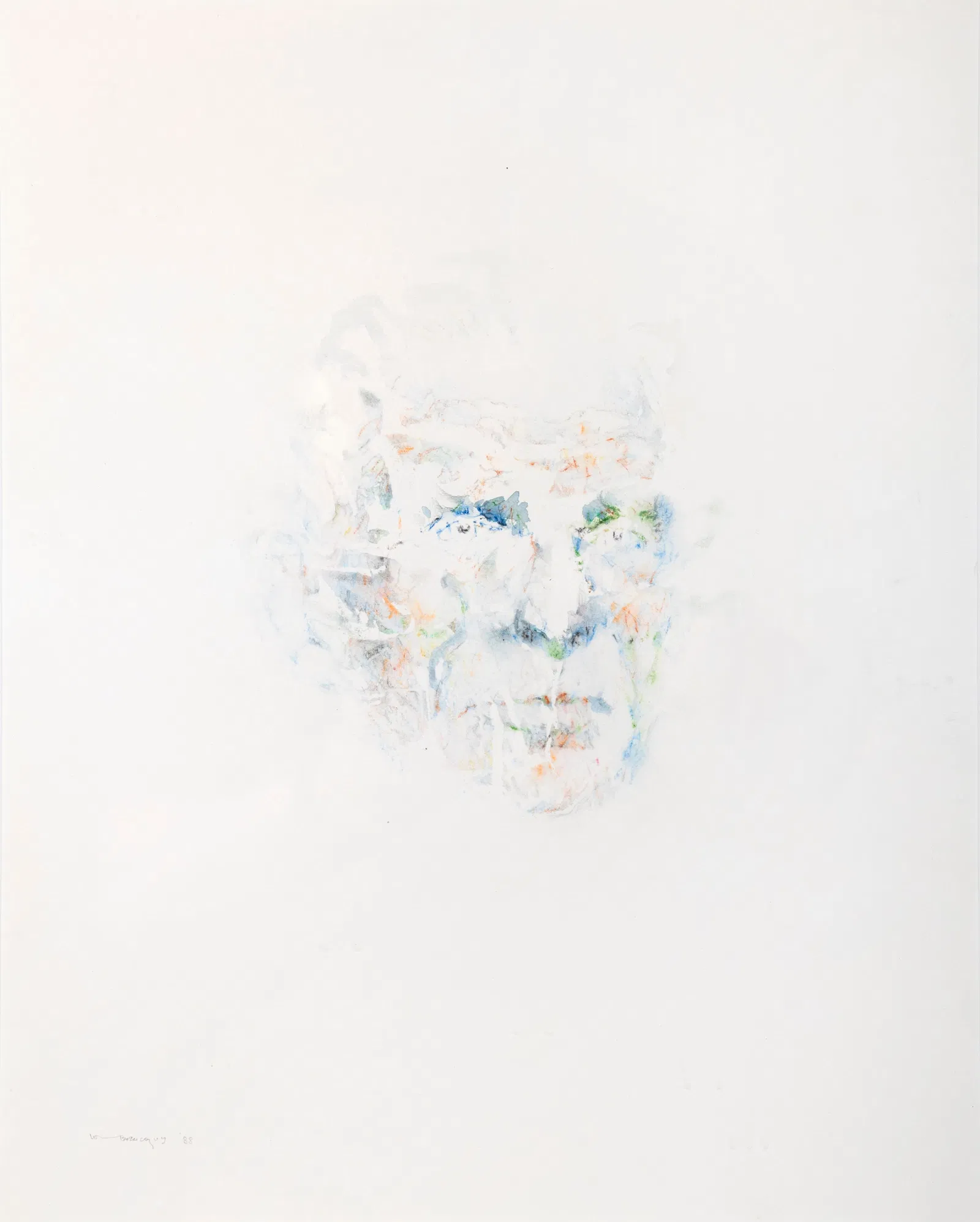 Louis le Brocquy HRHA (1916-2012) Image of Samuel Beckett (1988) Watercolour, 40 x 31cm (15¾ x