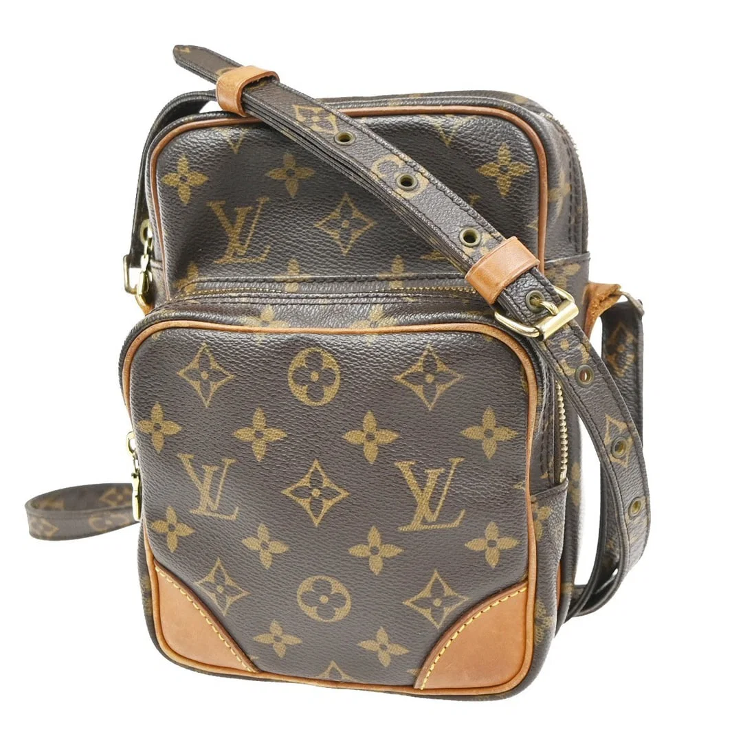 Louis Vuitton Amazone Monogram Canvas Shoulder Bag Brown
