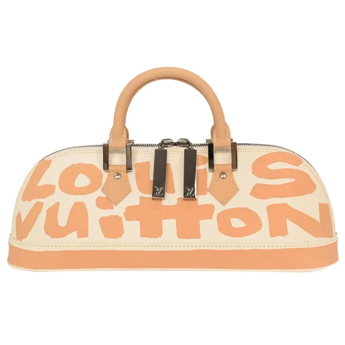 LOUIS VUITTON BEIGE GRAFFITI ALMA HORIZONTAL HANDBAG
