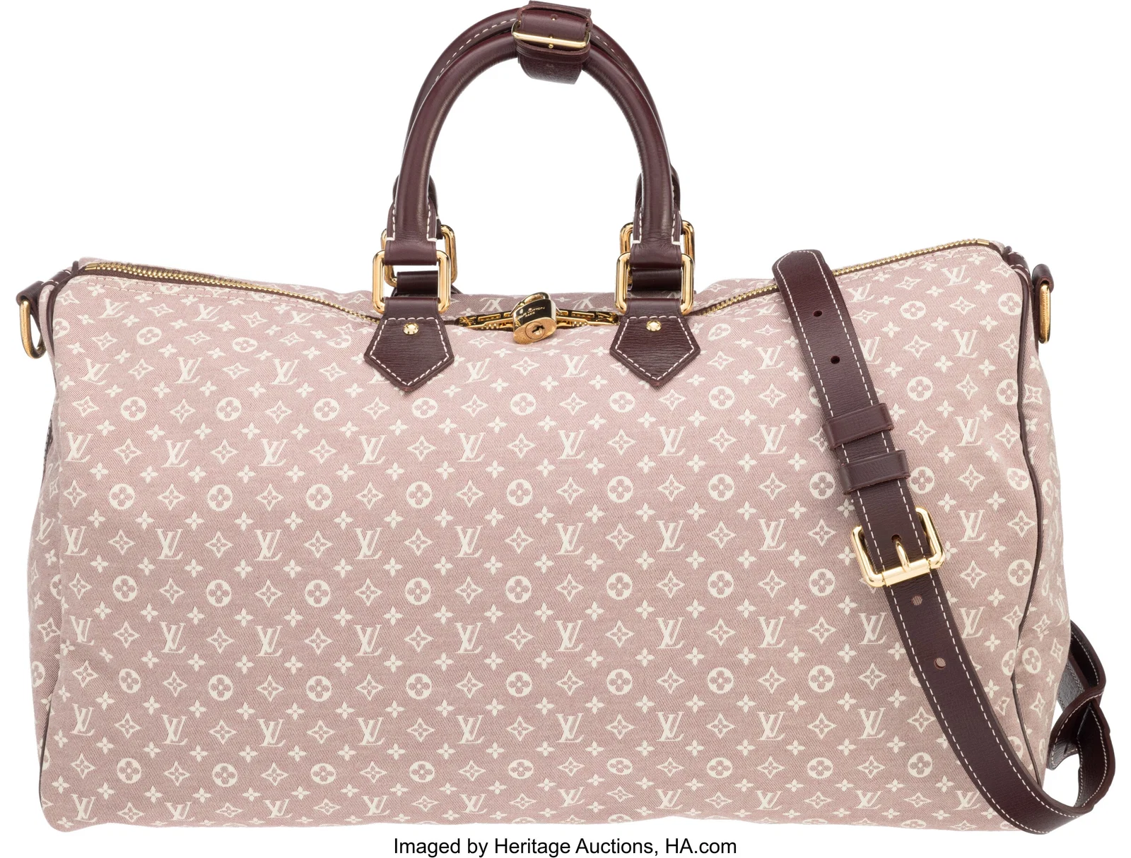 Louis Vuitton Burgundy Mini Lin Monogram Canvas