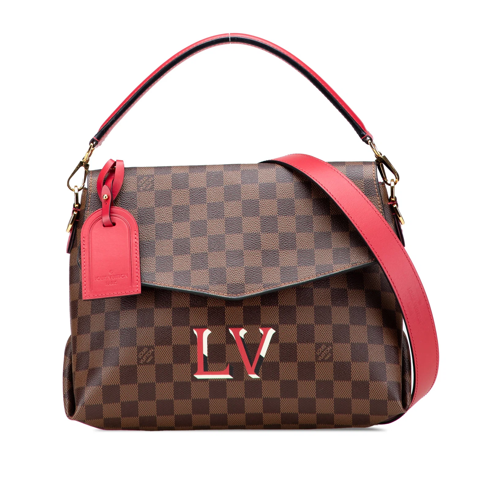 Louis Vuitton Damier Ebene Beaubourg MM Satchel Bag Brown Canvas