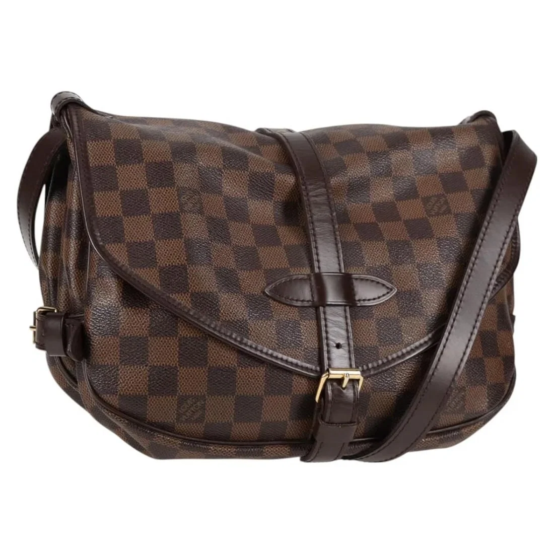 LOUIS VUITTON DAMIER EBENE SAUMUR 30 SHOULDER BAG
