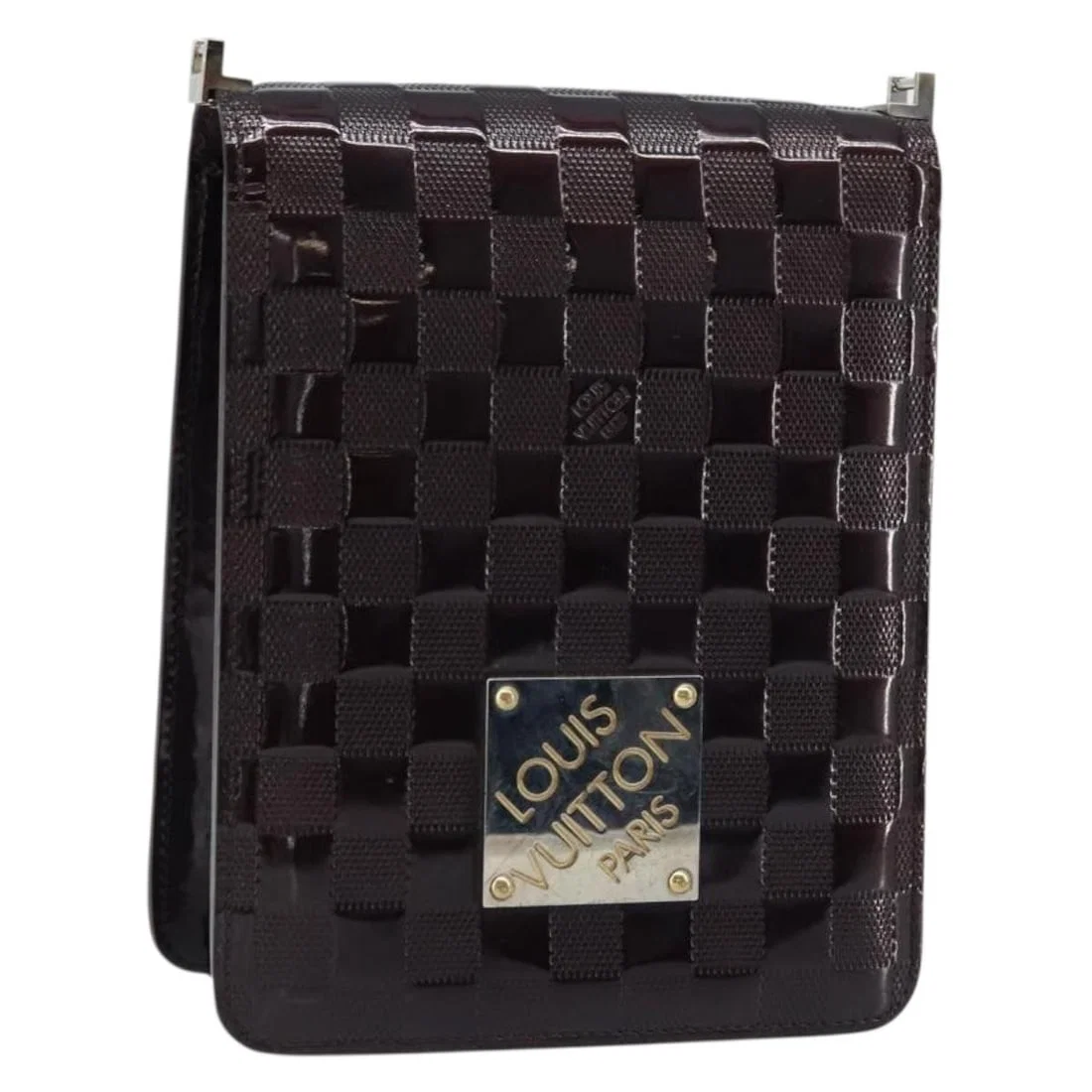 Louis Vuitton Damier Vernis Black Patent Leather Club Shoulder Bag M92129