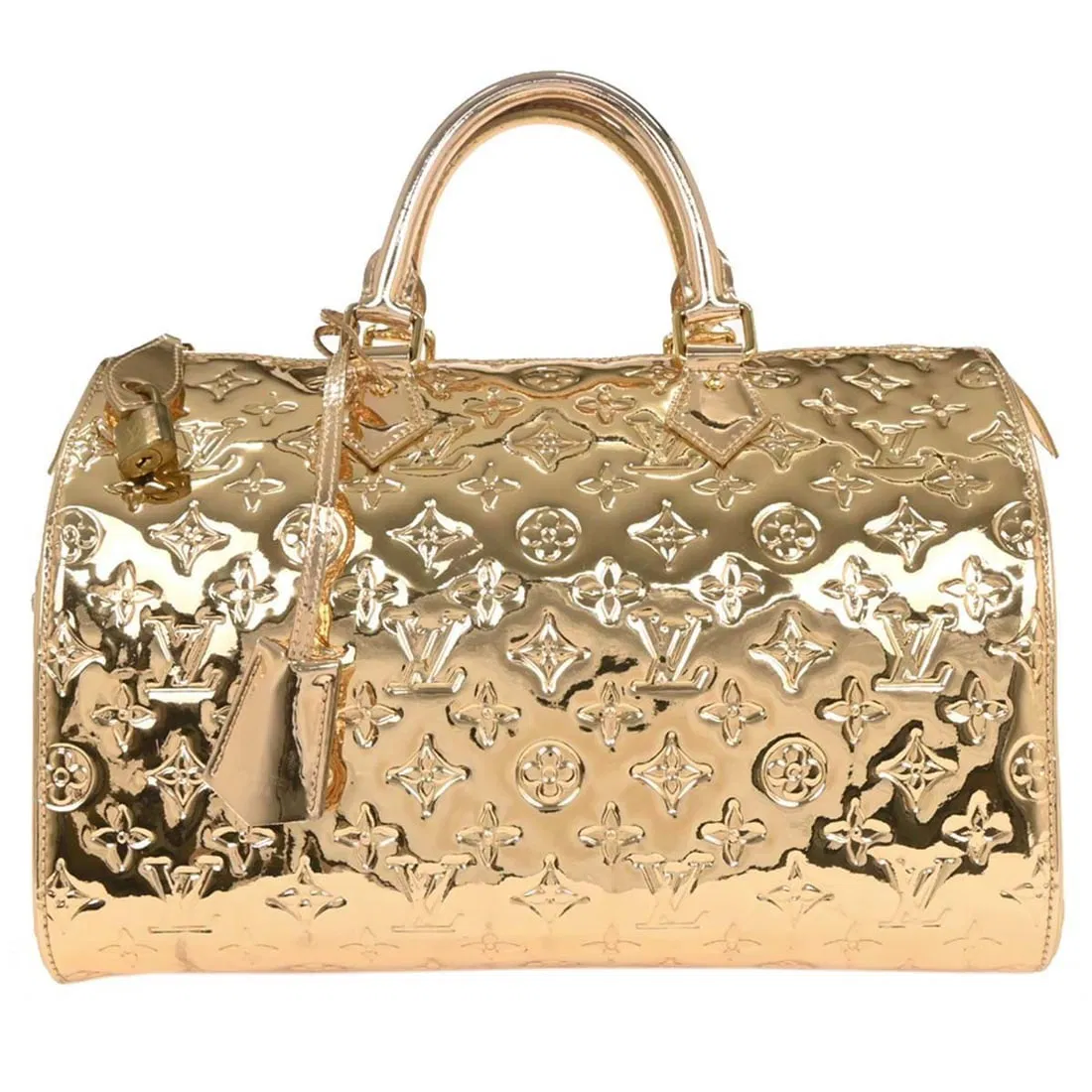 Louis Vuitton Gold Monogram Miroir Speedy 30 Handbag M95272