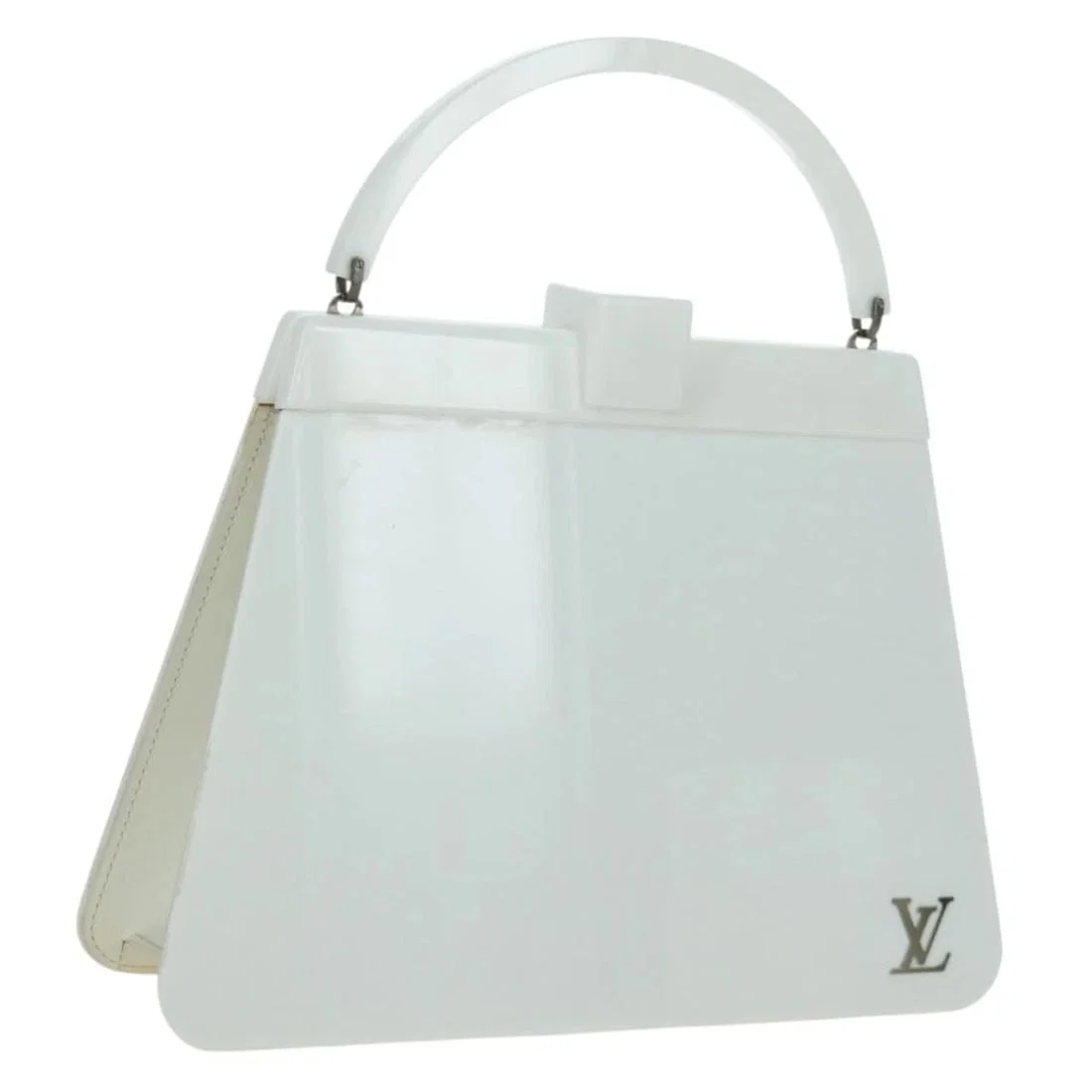 LOUIS VUITTON HAND BAG PLASTIC WHITE