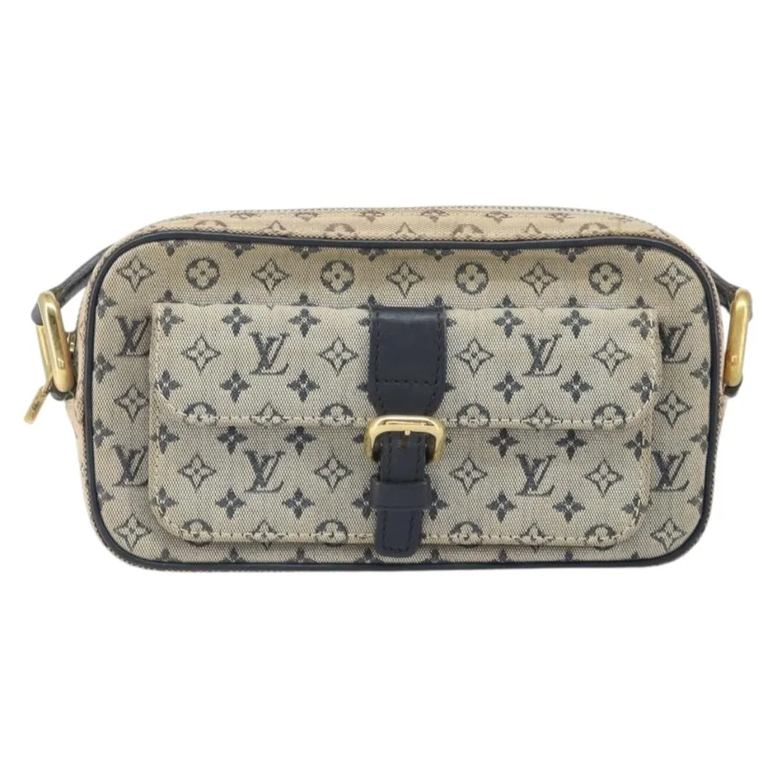 Louis Vuitton Juliette Blue Canvas Crossbody Shoulder Purse