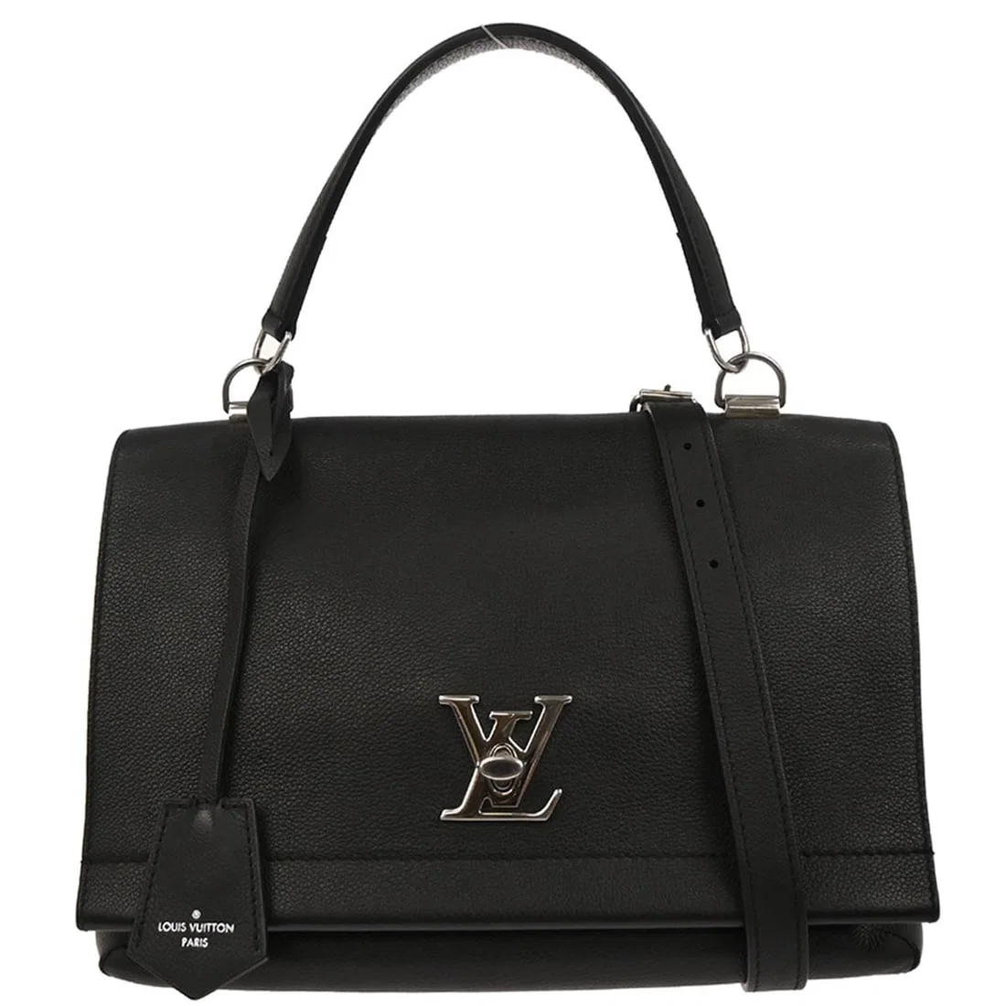 Louis Vuitton Leather Lockme II Black Handbag 29cm by 21cm by 10cm