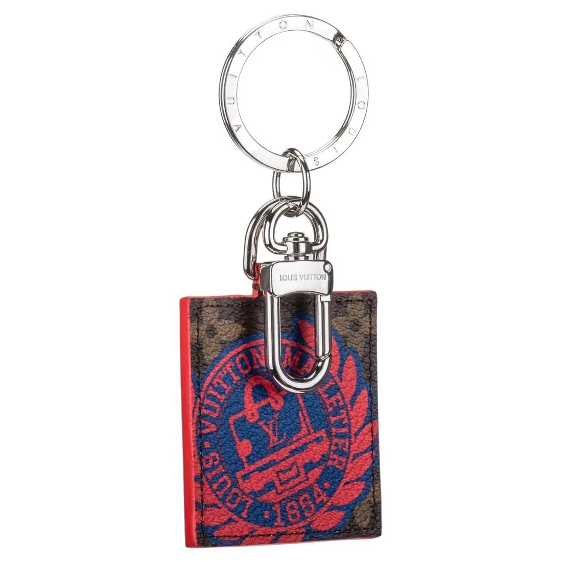 Louis Vuitton Limited Edition Monogram Bag Charm Red Blue