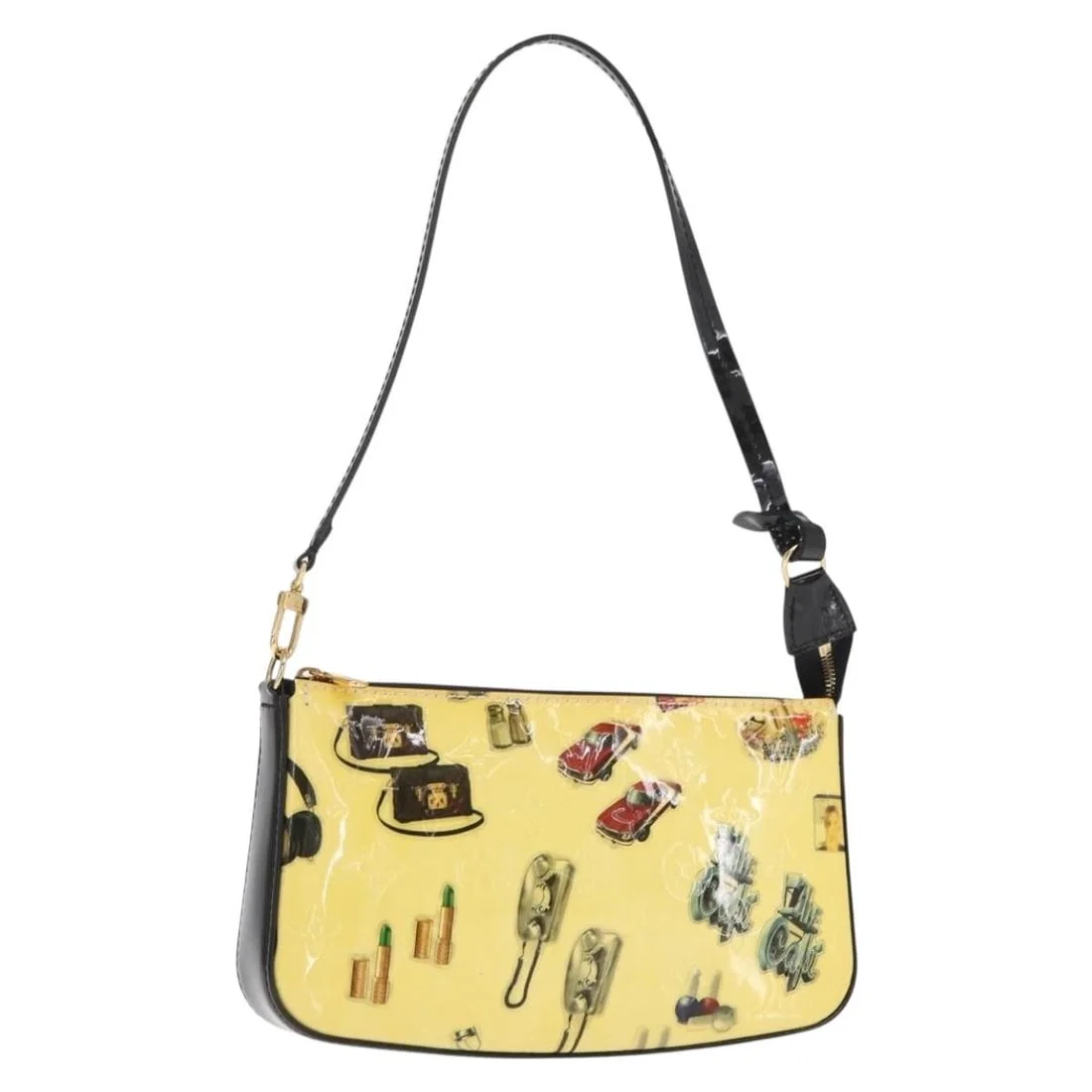 Louis Vuitton Limited Edition Monogram Vernis Yellow Pochette Accessoires NM